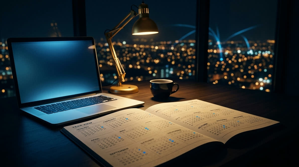 Desk planner marked on the same day every month beside a laptop: what an AI consulting retainer costs